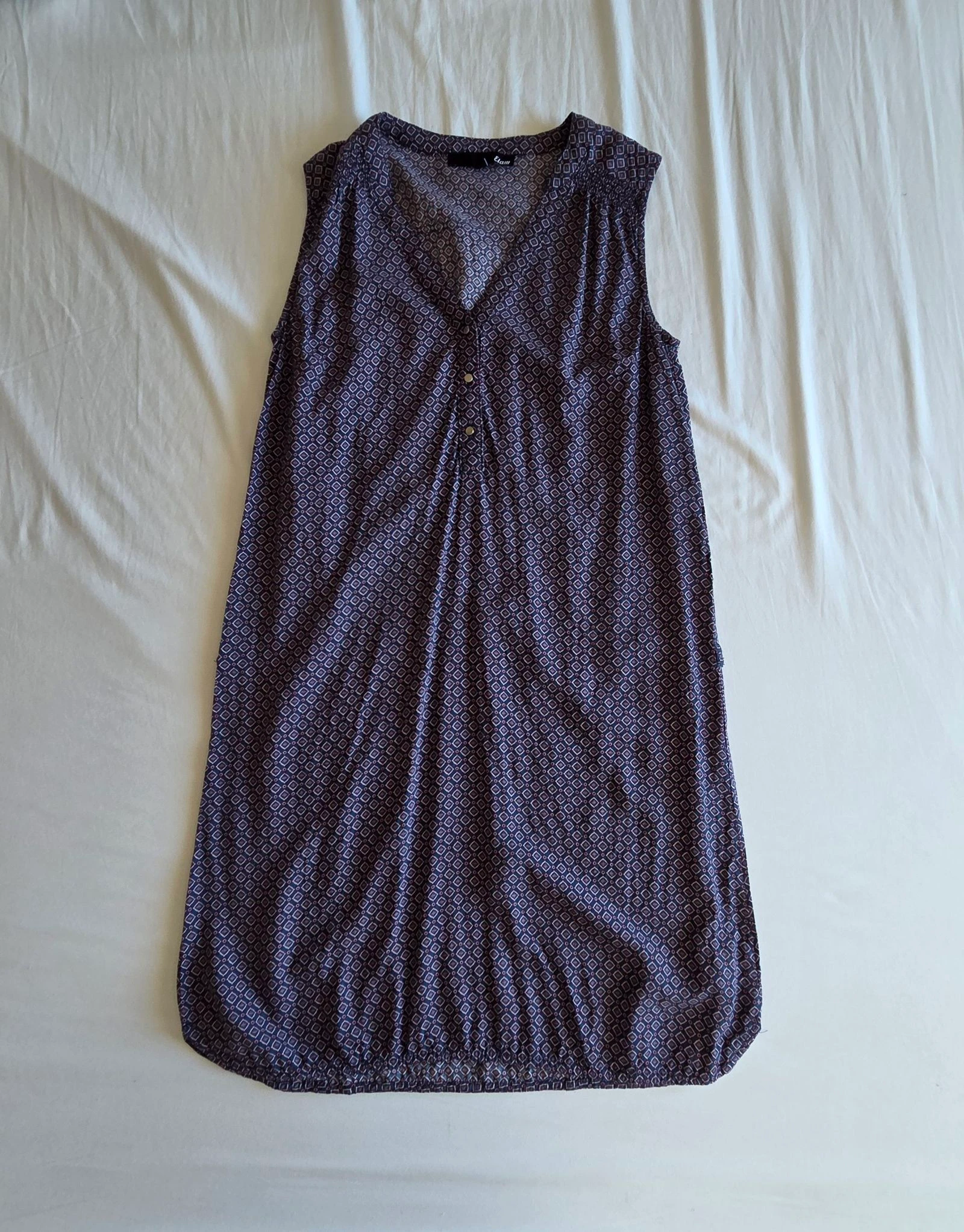 Camisón fluido Etam XS 34 con motivo geométrico azul y rojo – photo 2